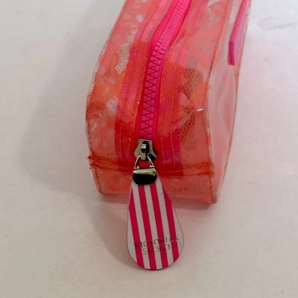 Jelly Lace Small Cosmetics Bag Victoria’s Secret peach color